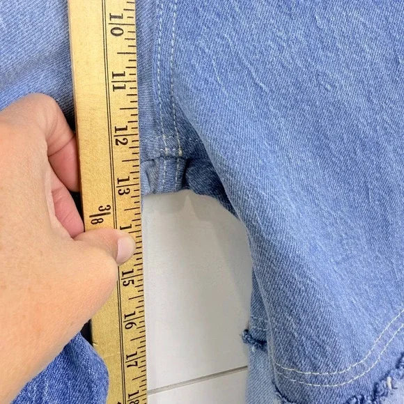 NEW RAILS The Getty Crop High Rise Wide Leg LIGHT INDIGO Patchwork Jean WOMEN 30